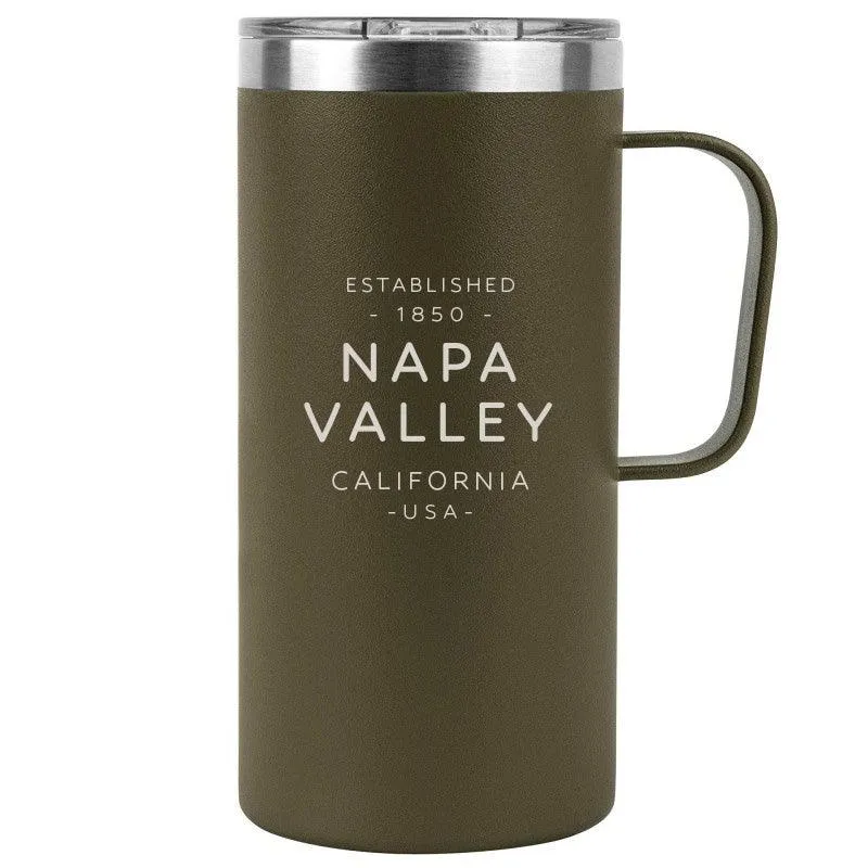 20 Oz. Stainless Insulated Tall Mug Printed with a Customizable TEXT COLLECTION Design