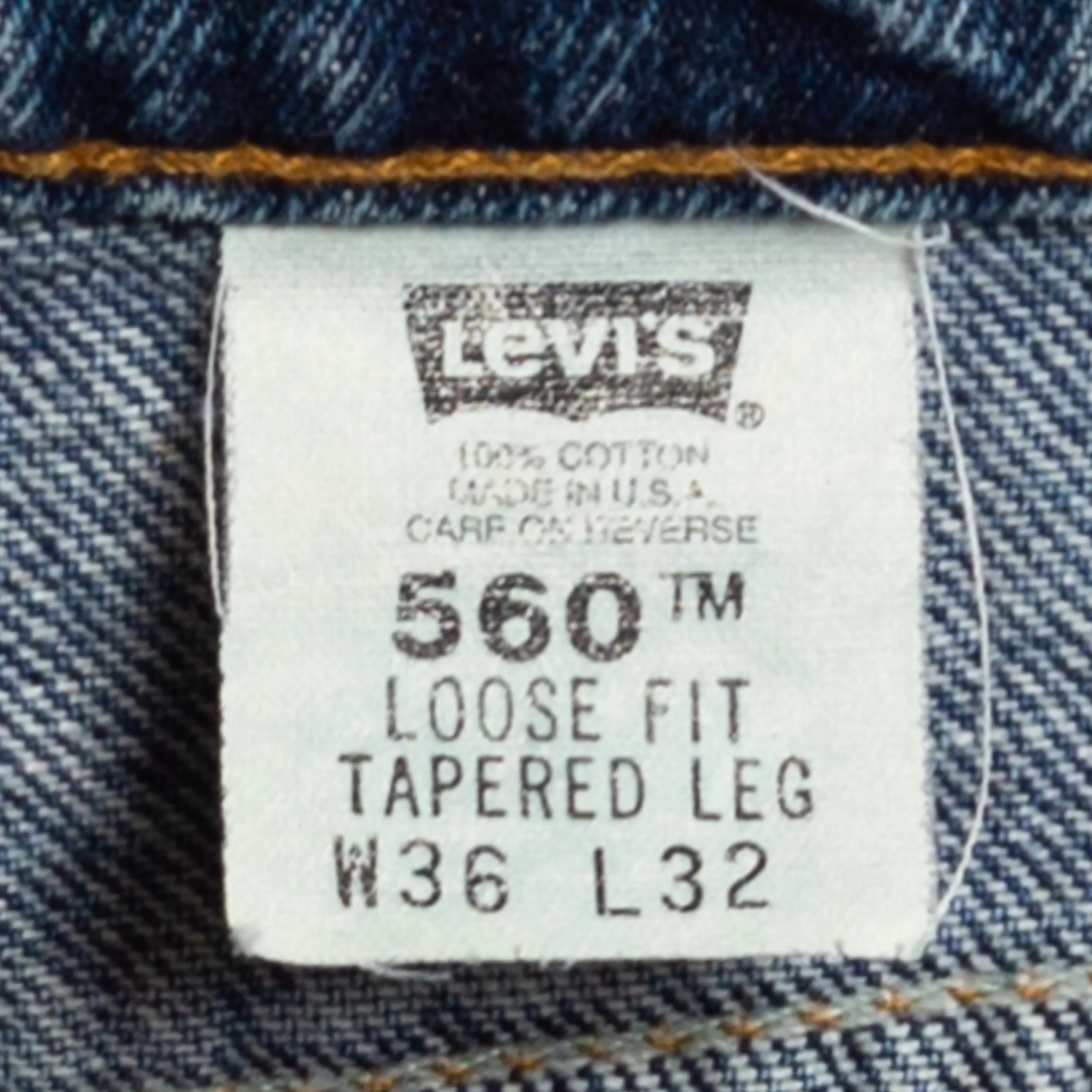 36x29 90s Levis 560 Made In USA Loose Fit Jeans