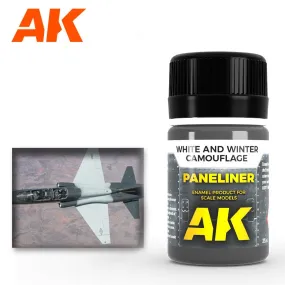 AK Interactive AK2074 Weathering Paneliner For White And Winter Camouflage Enamel 35ml