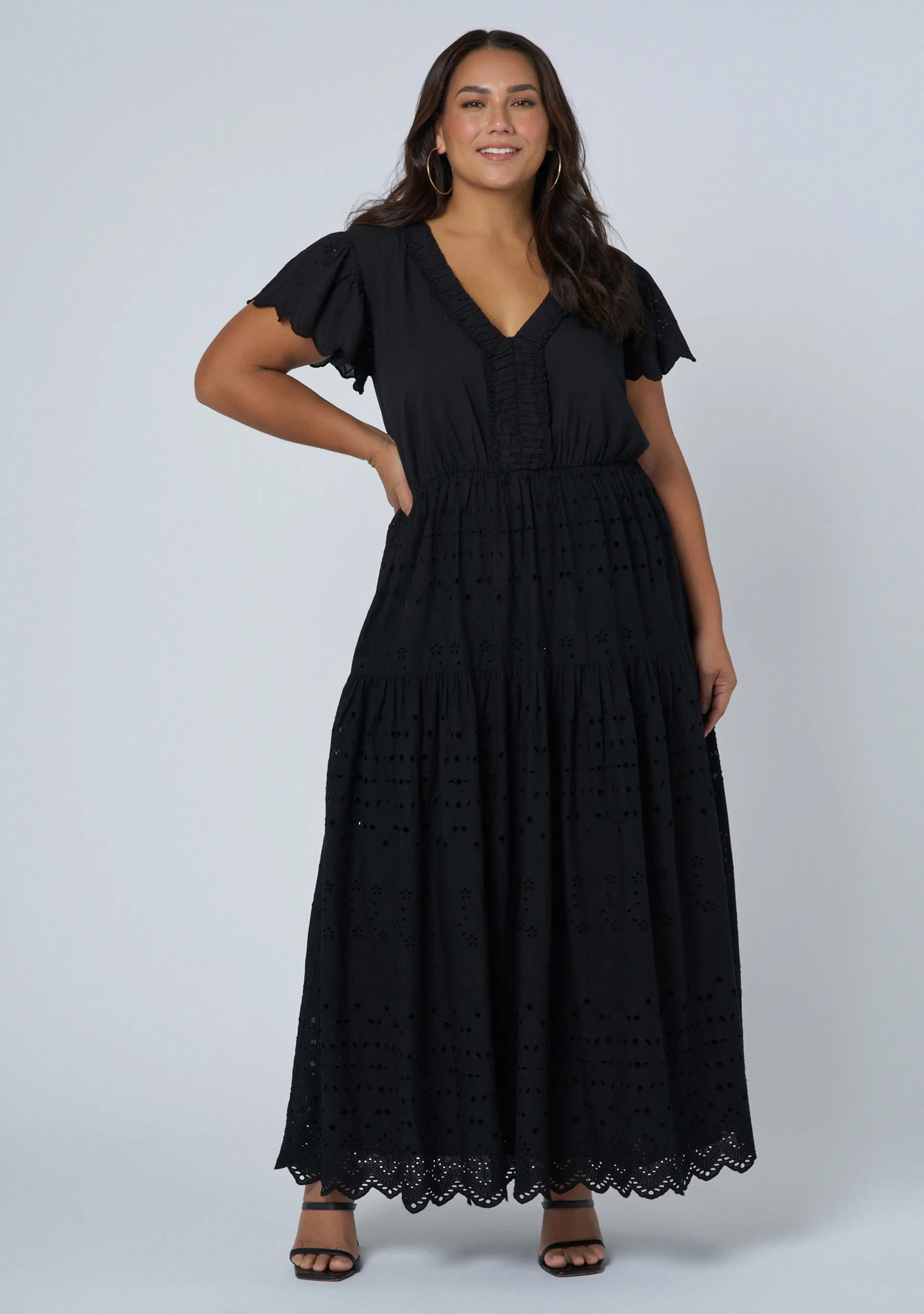 Allegra Broderie Maxi Dress