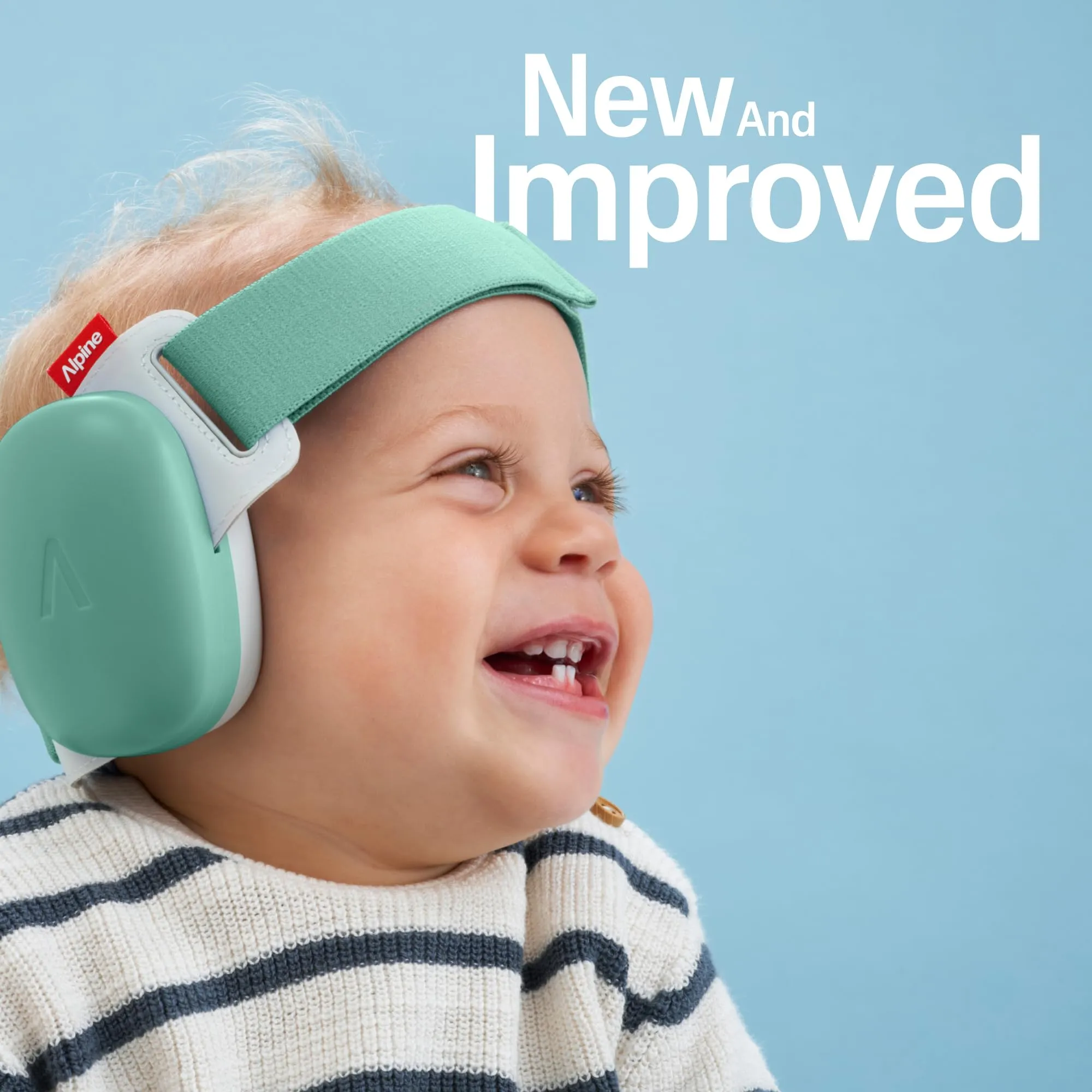 Alpine Muffy Baby - New & Improved Baby Ear Muffs Noise Protection for Babies and Toddlers - CE & ANSI Certified - Safe and Soothing Hearing Protection, Ideal for Travel - Approved by Babies - Green