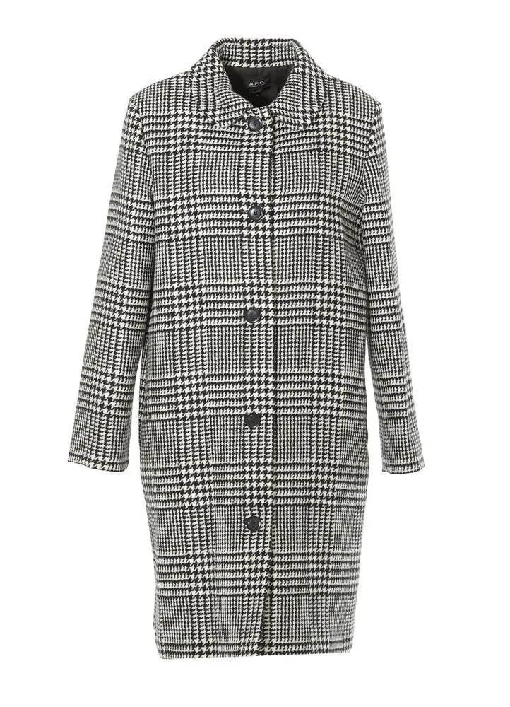 A.P.C. Houndstooth Straight Coat