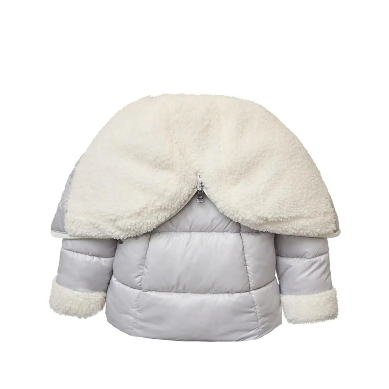 Baby Girls Berber Cuff Split Zip Hood Puffer Jacket