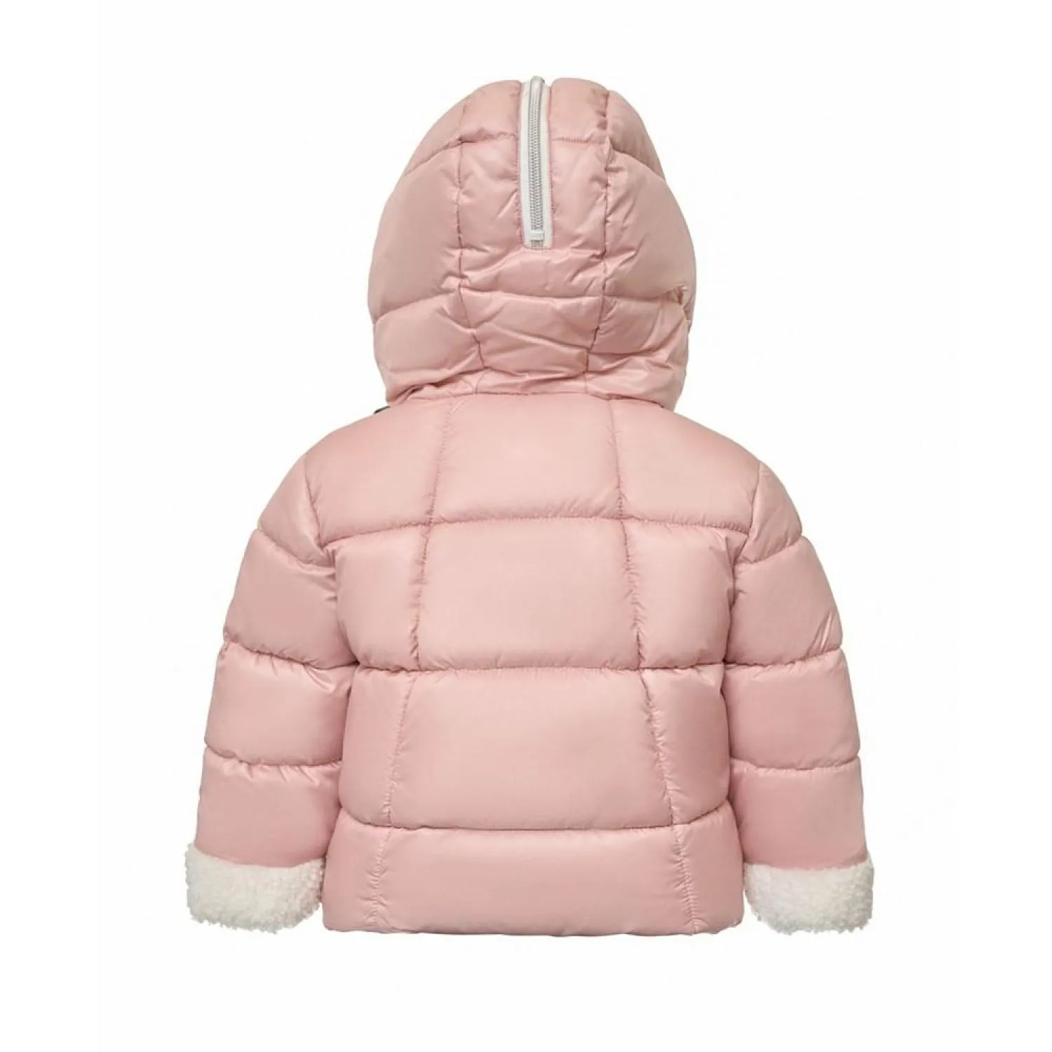 Baby Girls Berber Cuff Split Zip Hood Puffer Jacket