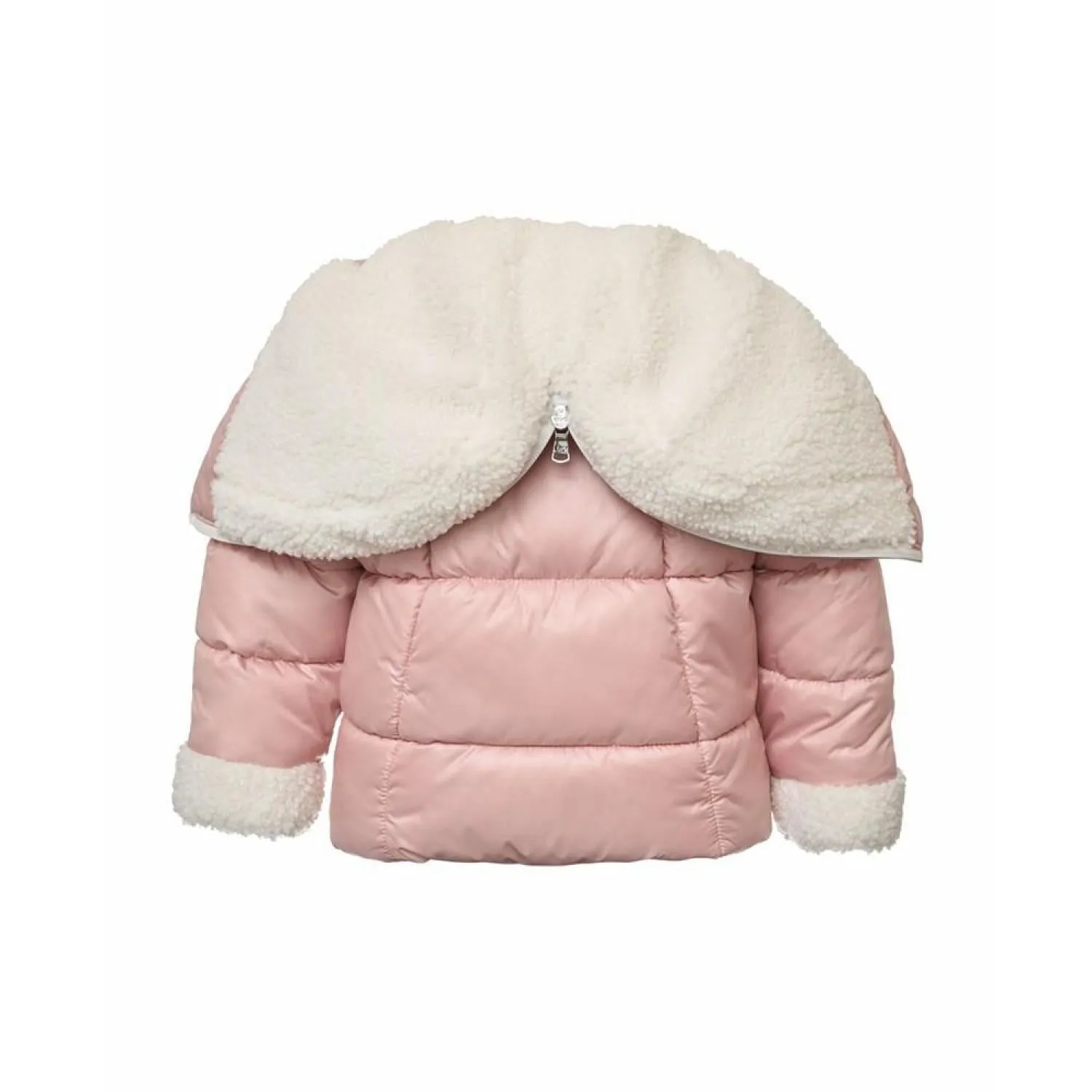 Baby Girls Berber Cuff Split Zip Hood Puffer Jacket