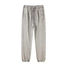 Baggy fit heavy cotton french terry wax dyed sweatpant