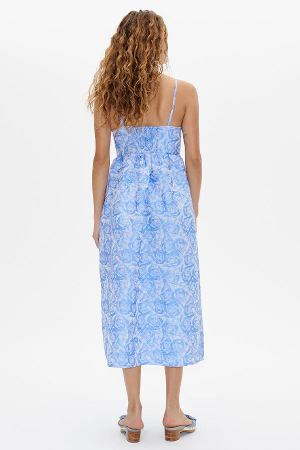 Baum Und Pferdgarten Alvina Blue Rose Jacquard Dress