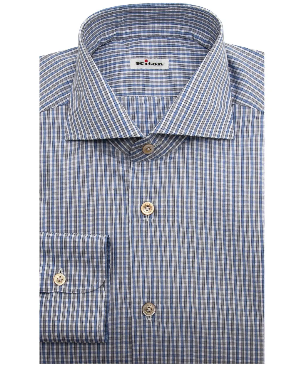 Blue and White Multi Stripe Dress Shirt