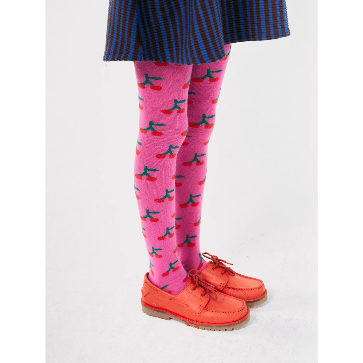 Bobo Choses Light Pink Bobo Cherry All Over Tights