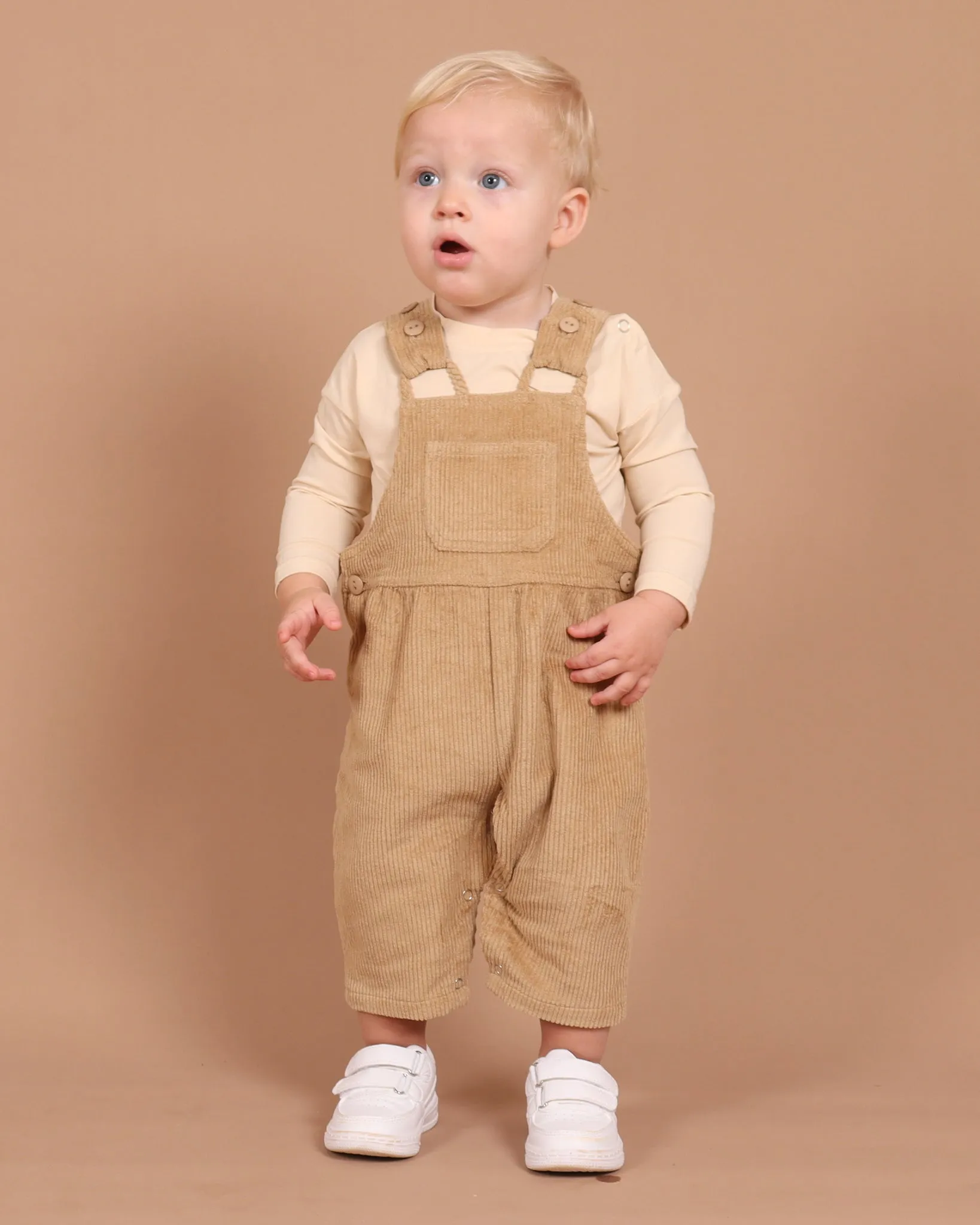 Brown Corduroy Dungaree Overall