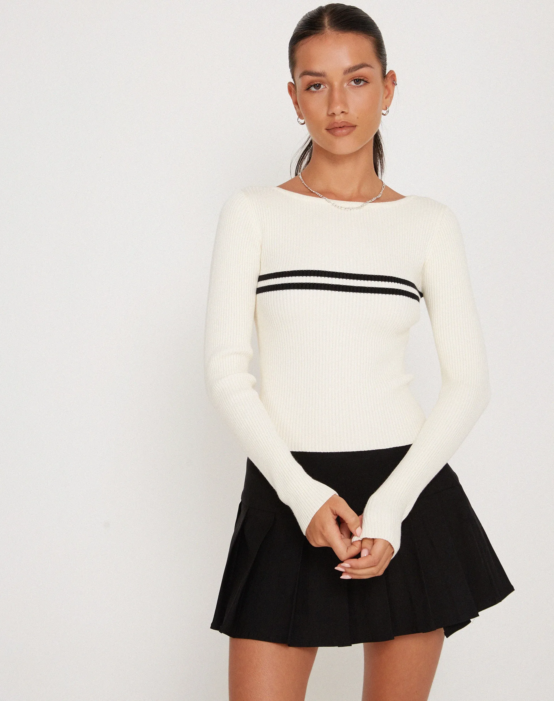 Buana Long Sleeve Top in Ivory