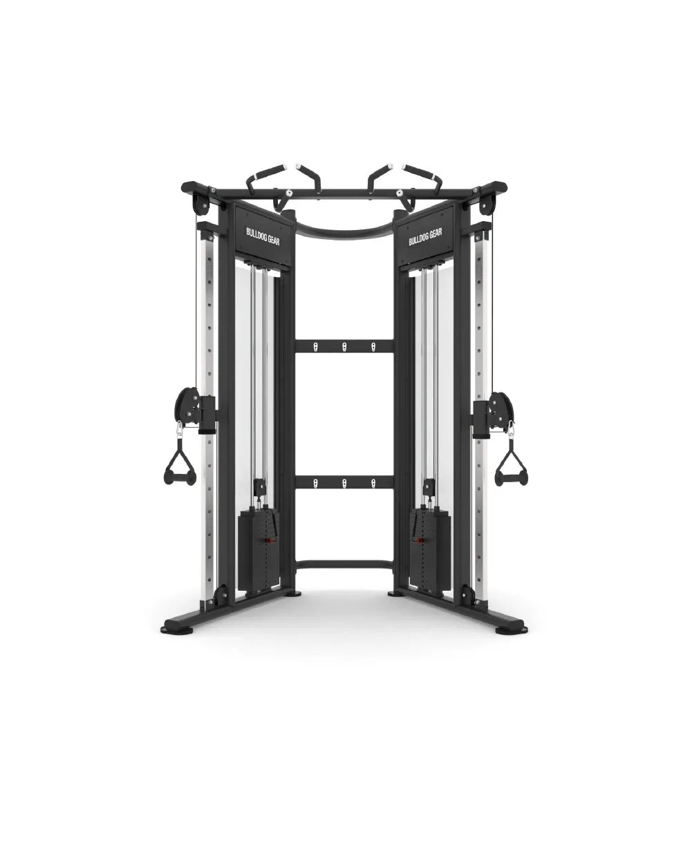 Bulldog Gear - Dual Cable Adjustable Pulley Machine - Functional Trainer x2 100kg Stacks in