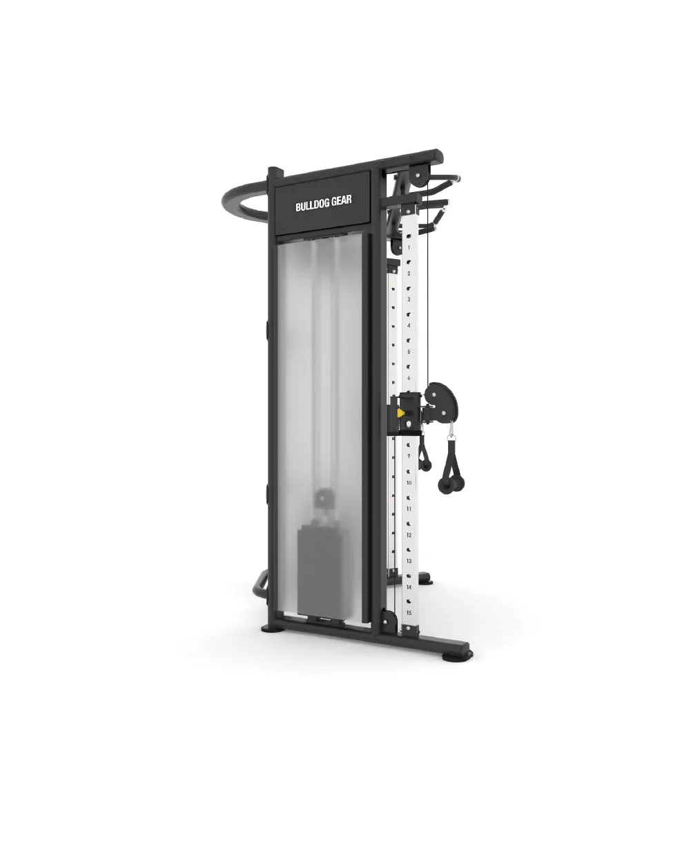 Bulldog Gear - Dual Cable Adjustable Pulley Machine - Functional Trainer x2 100kg Stacks in