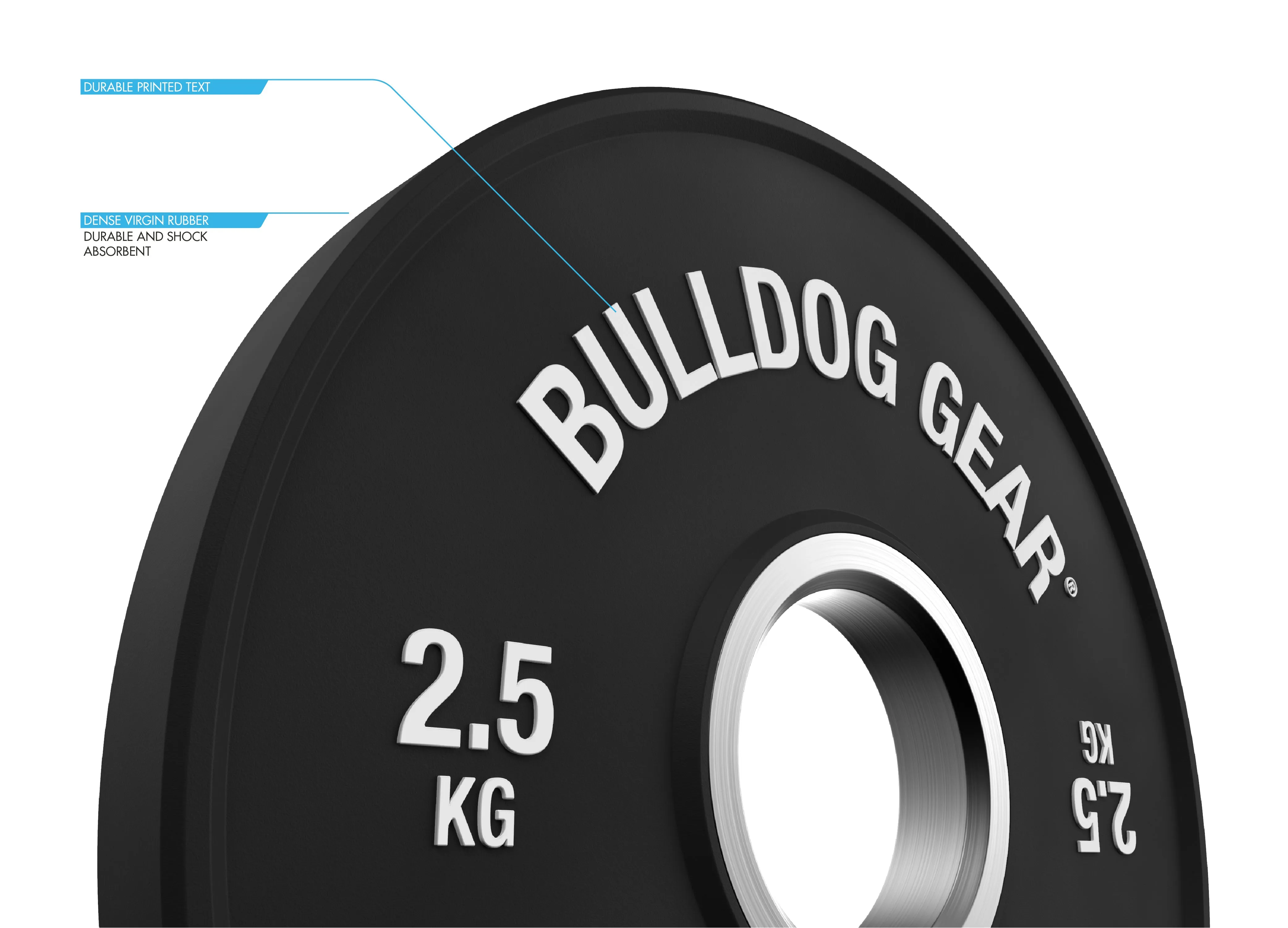 Bulldog Gear - Fractional Weight Change Plates Black Embossed 2.0 1.25kg/ 2.5kg