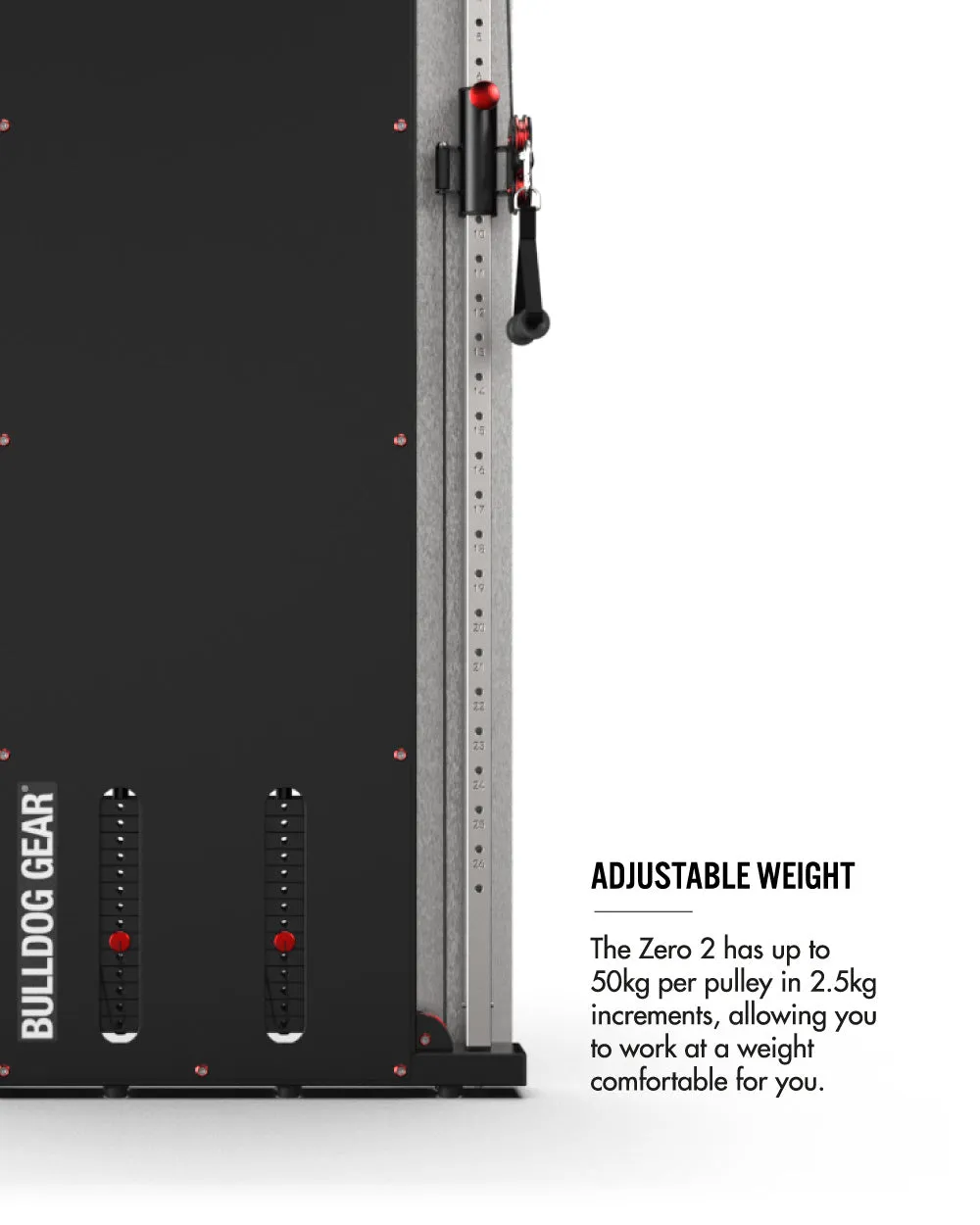 Bulldog Gear - Zero 2 Dual Adjustable Cable Pulley Machine x 2 50kg Stacks