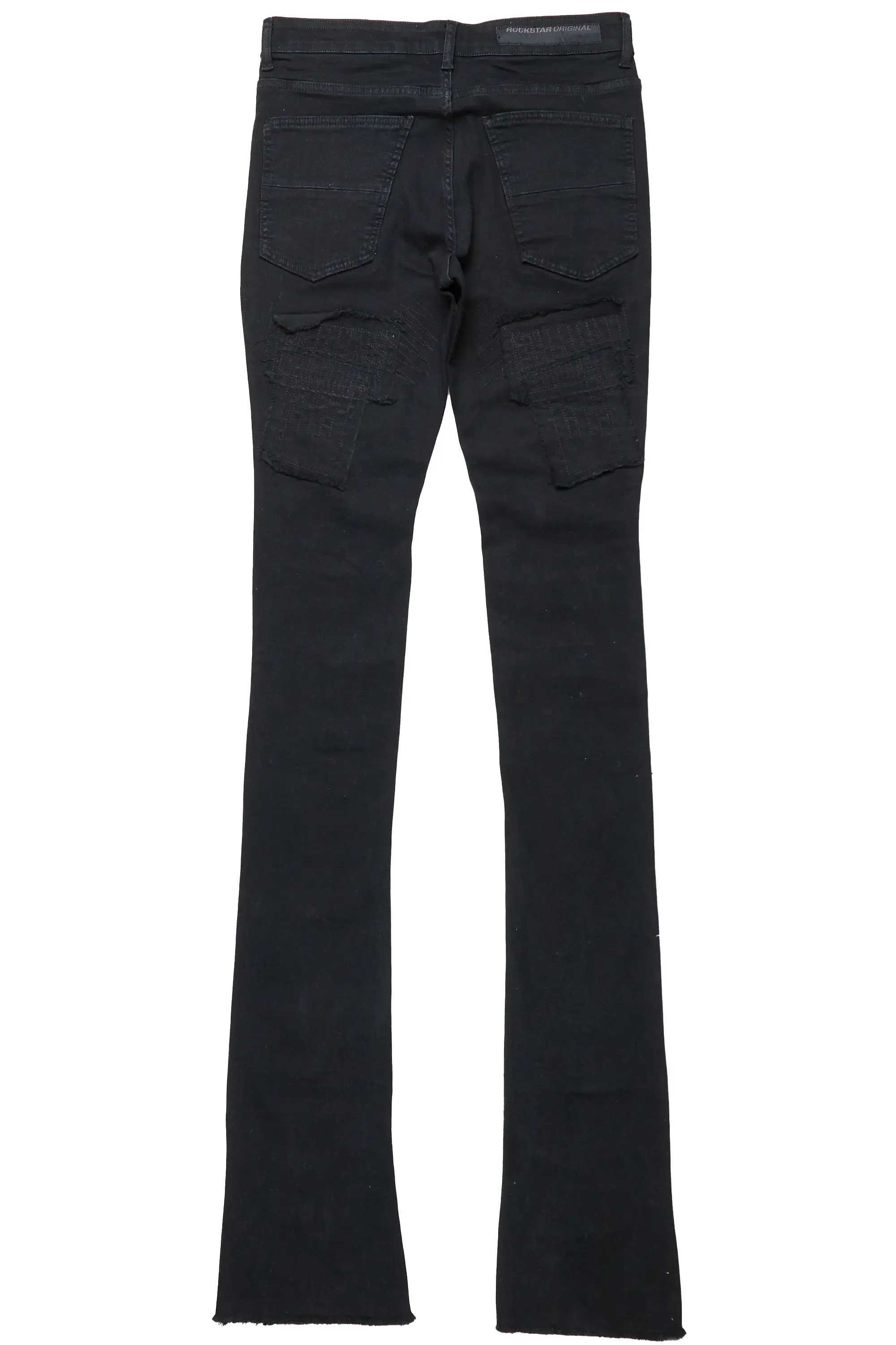 Camden Jet Black Super Stacked Flare Jean