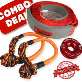 Carbon 5m 12T Tree Trunk Protector, 2 x Soft Shackles, Recovery Ring Combo Deal