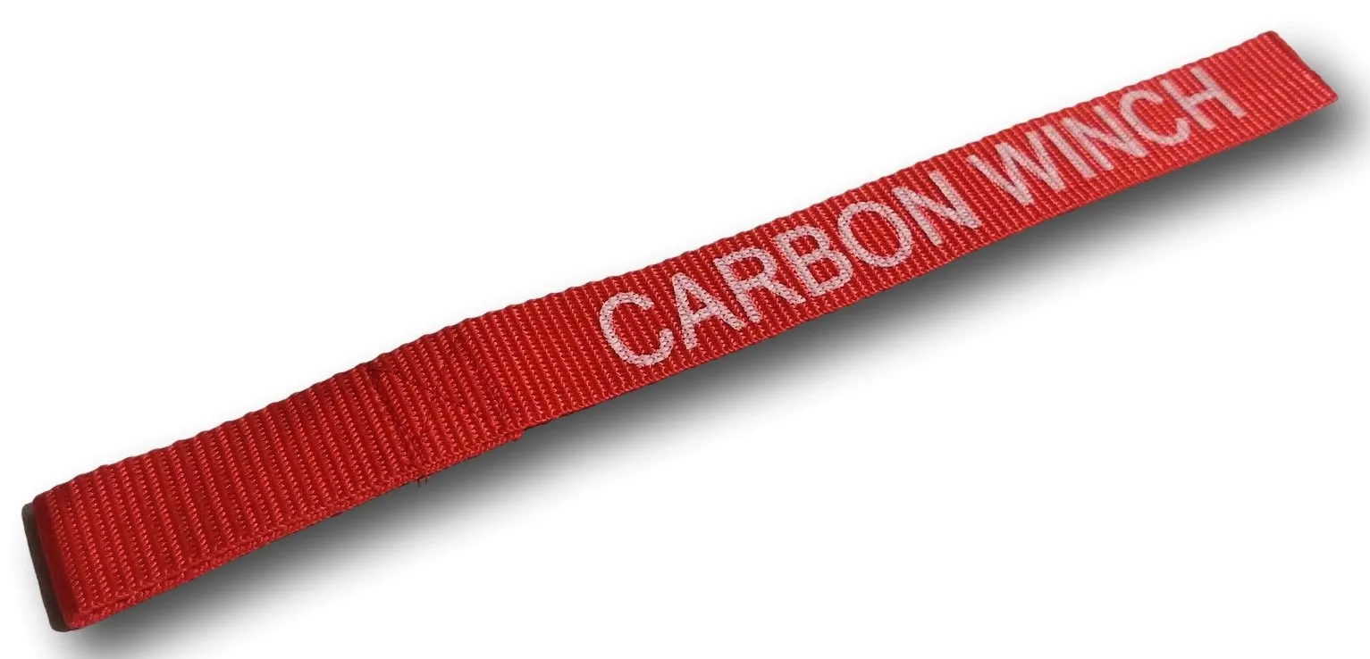 Carbon Winch Nylon Hook Strap with Logo