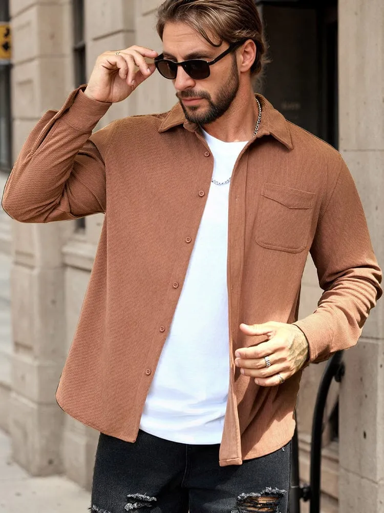 Casual Functional Corduroy Shirt