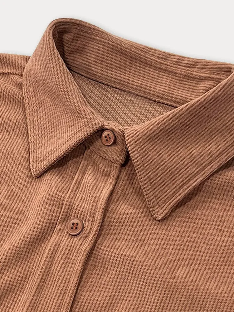 Casual Functional Corduroy Shirt