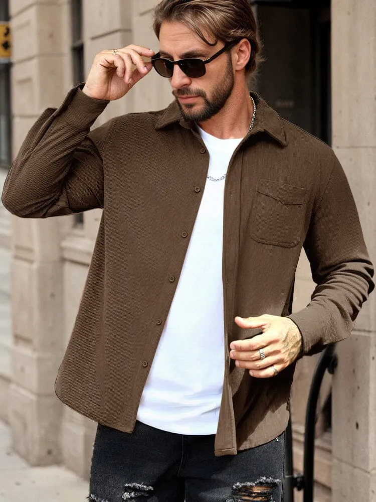 Casual Functional Corduroy Shirt