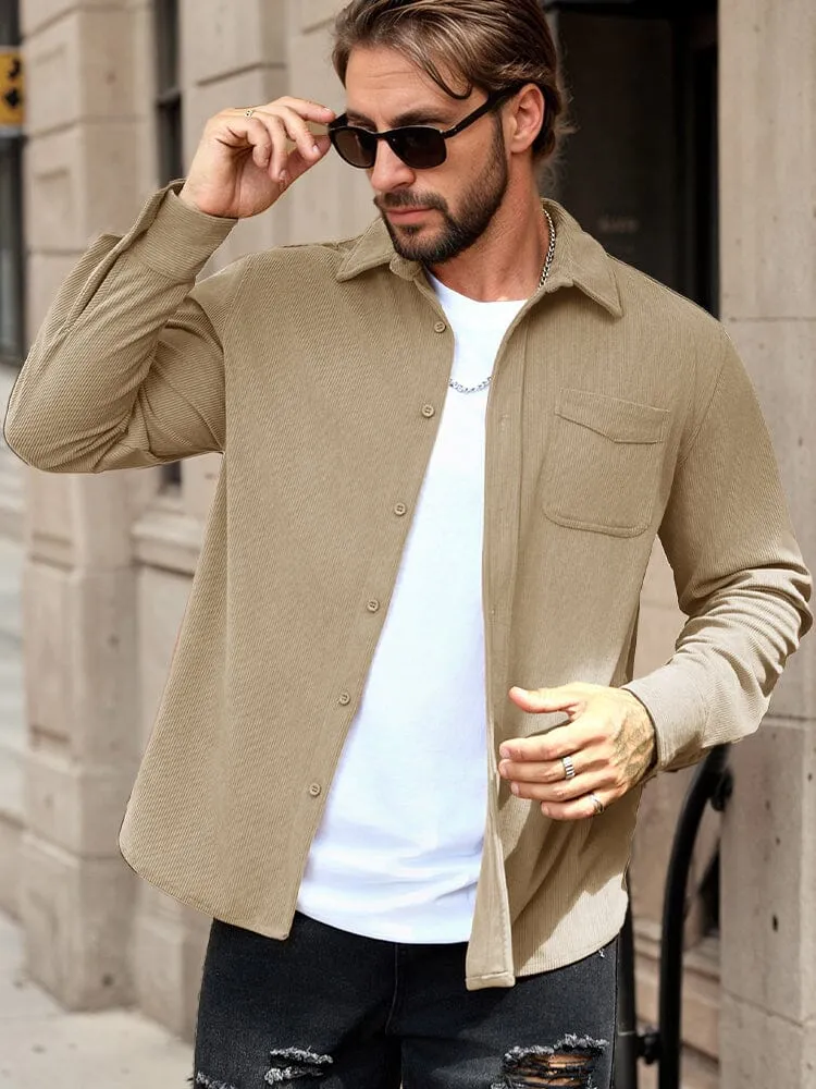 Casual Functional Corduroy Shirt