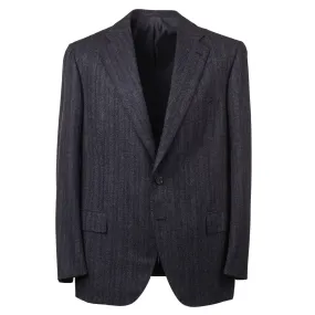 Cesare Attolini Charcoal Gray Stripe Wool Suit