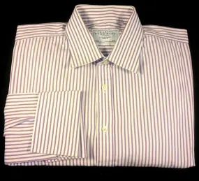 Charles Tyrwhitt- Pink & White, FC Pinstripe Dress Shirt- size 16.5x33