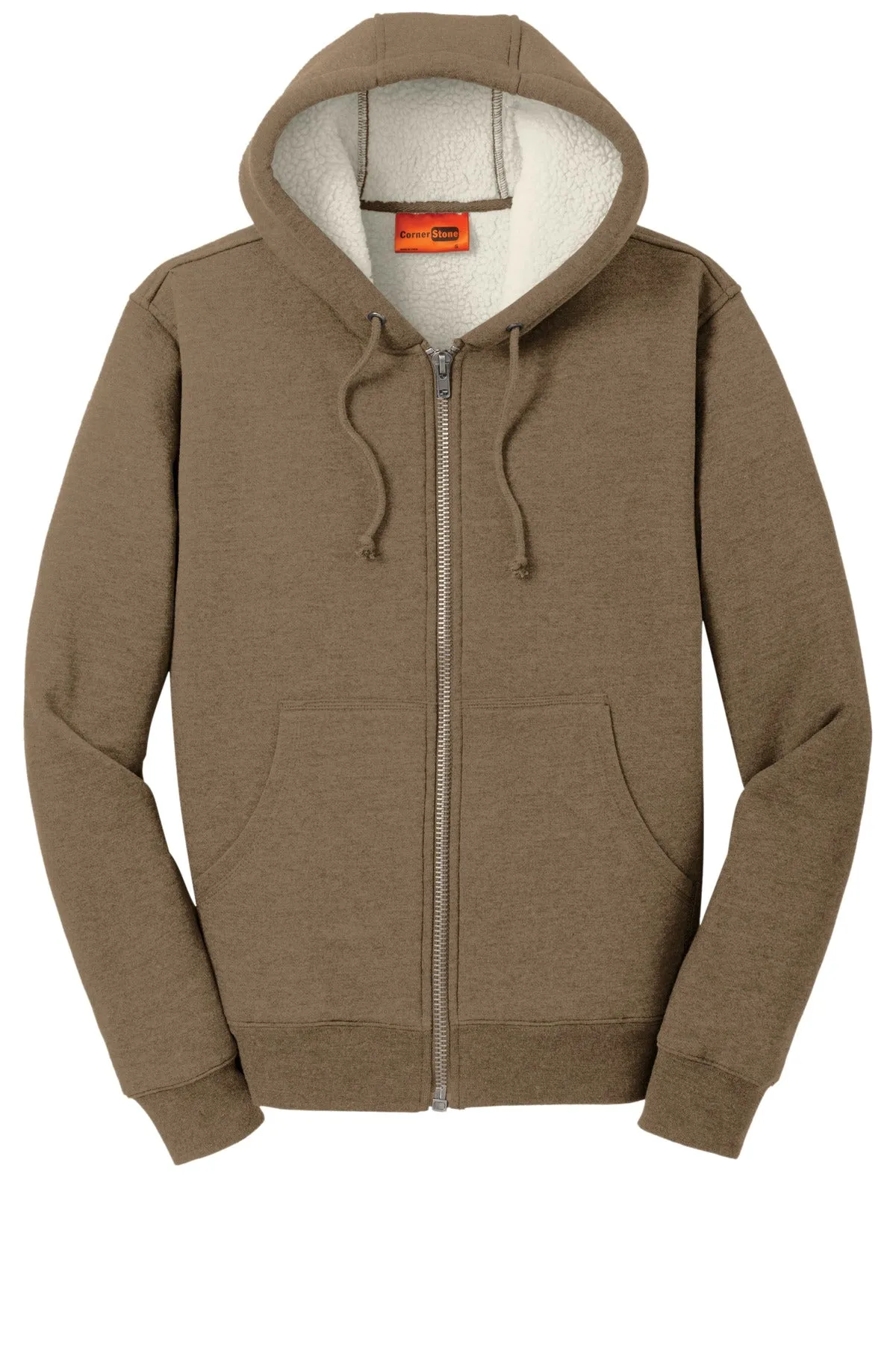 CornerStone Heavyweight Sherpa-Lined Hooded Fleece Jacket. CS625