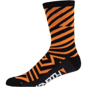 Dazzle Midweight Wool Bike Socks - Orange