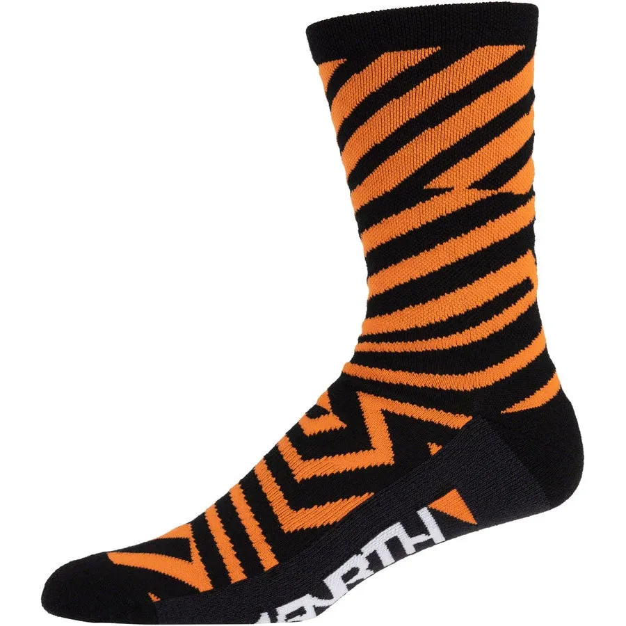 Dazzle Midweight Wool Bike Socks - Orange