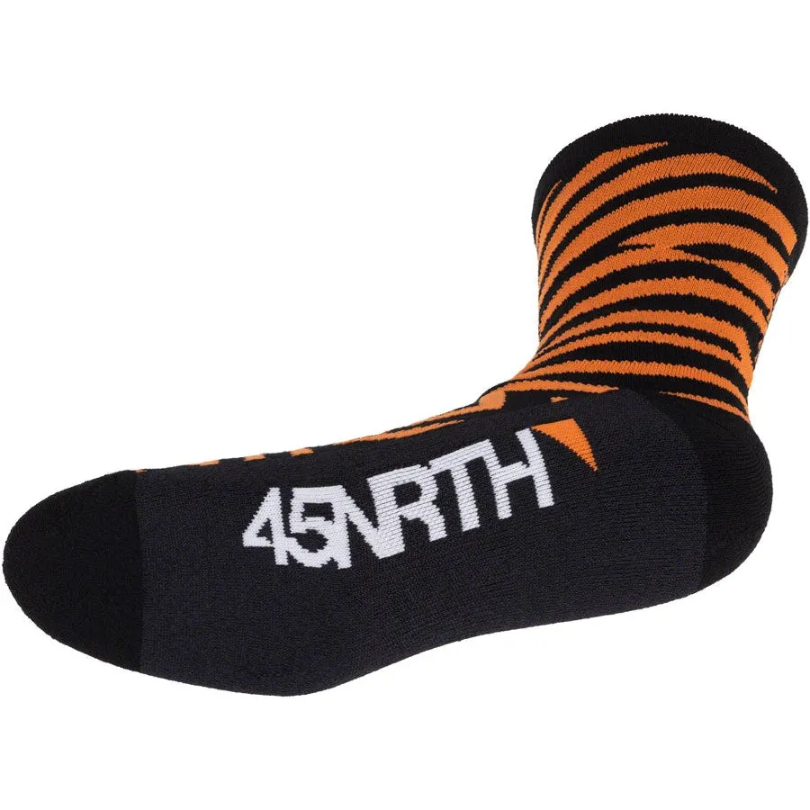 Dazzle Midweight Wool Bike Socks - Orange