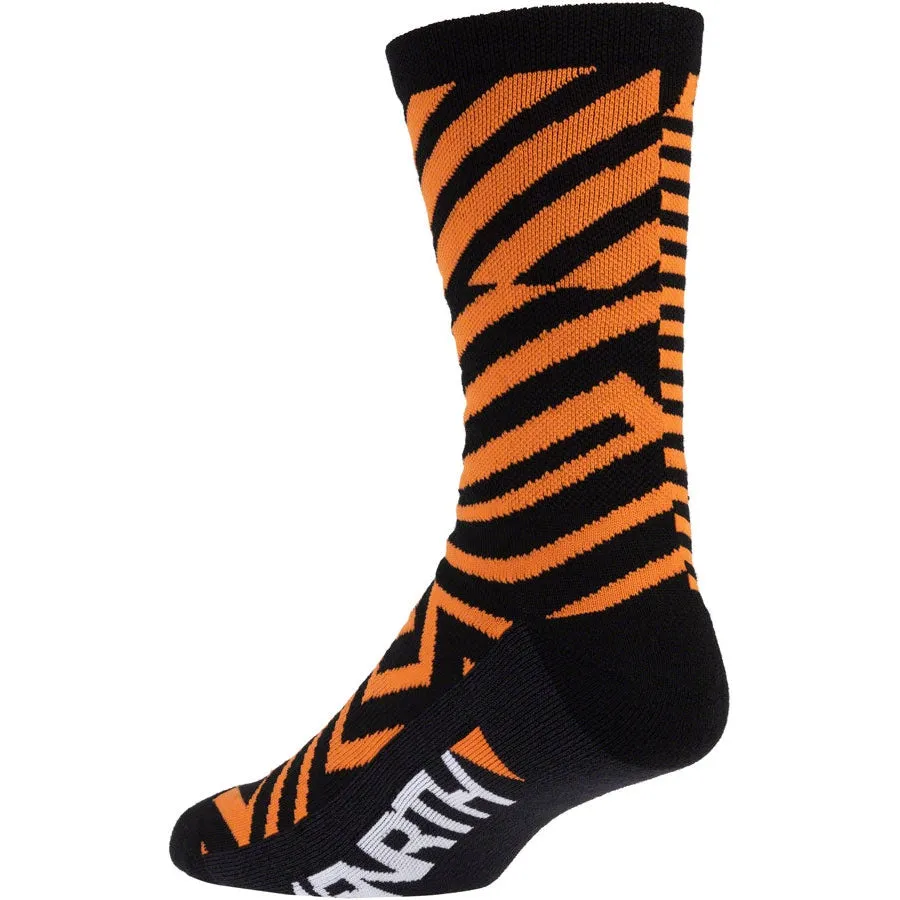 Dazzle Midweight Wool Bike Socks - Orange