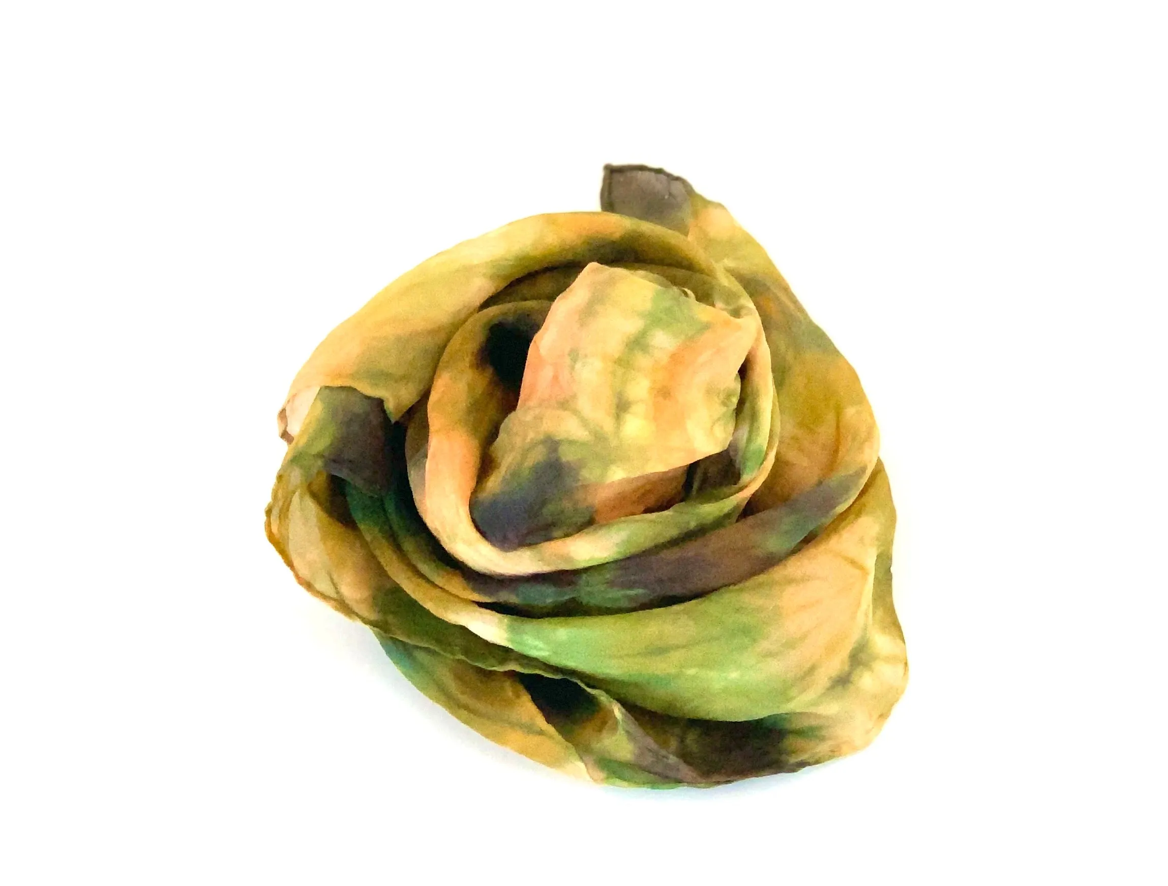 Designer Silk Scarf mixed autumn colours