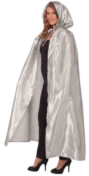 Fancy Silver Masquerade Adult Costume Cape