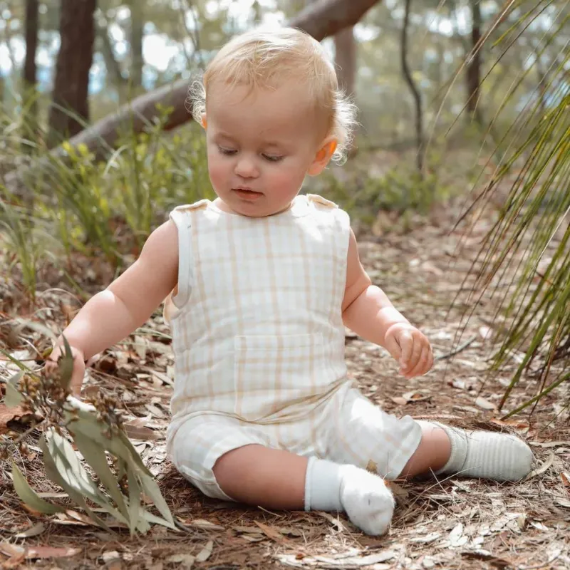 Fibre For Good Undyed Organic Cotton Sleeveless Overall