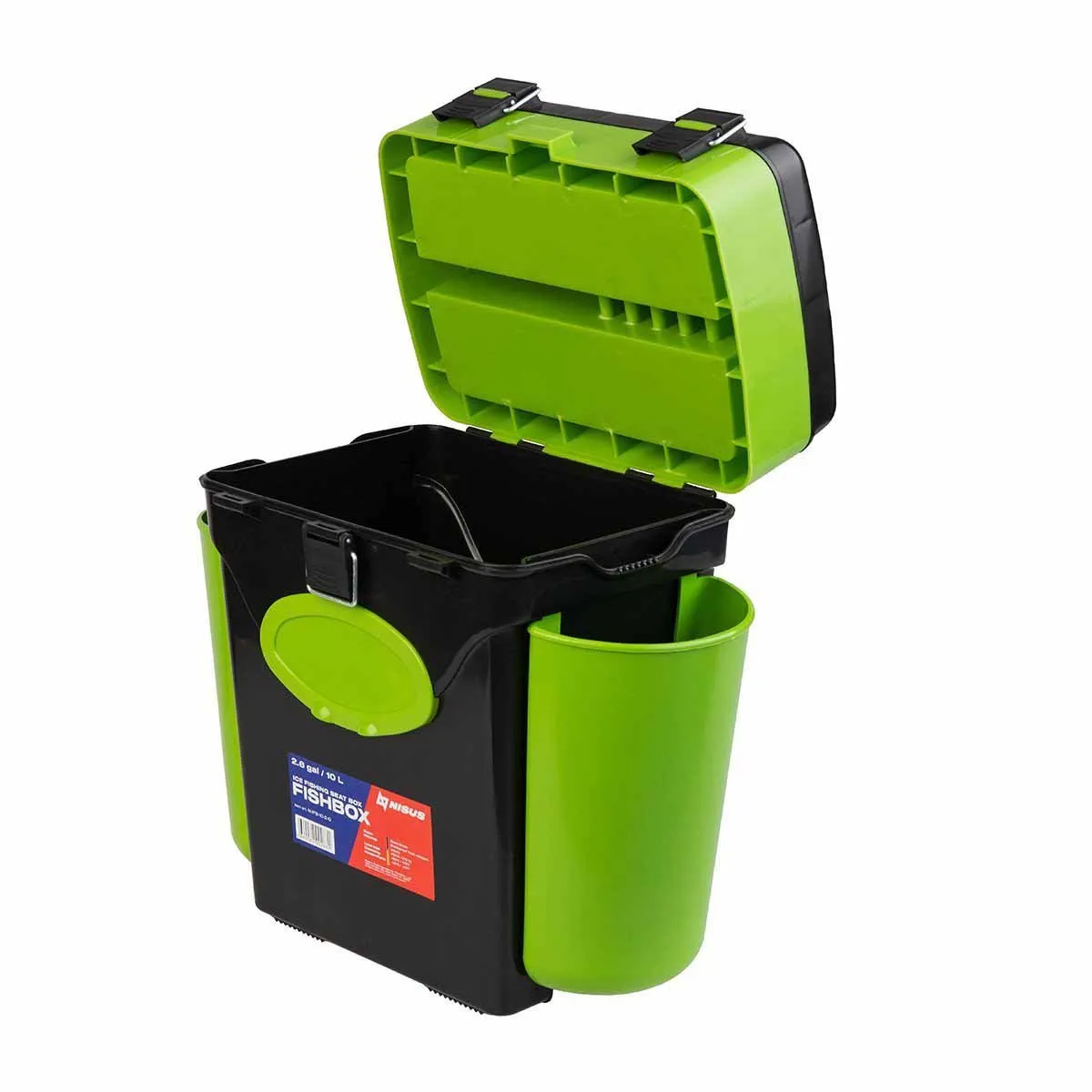 FishBox 10 liter SeatBox for Ice Fishing, 2 Compartments