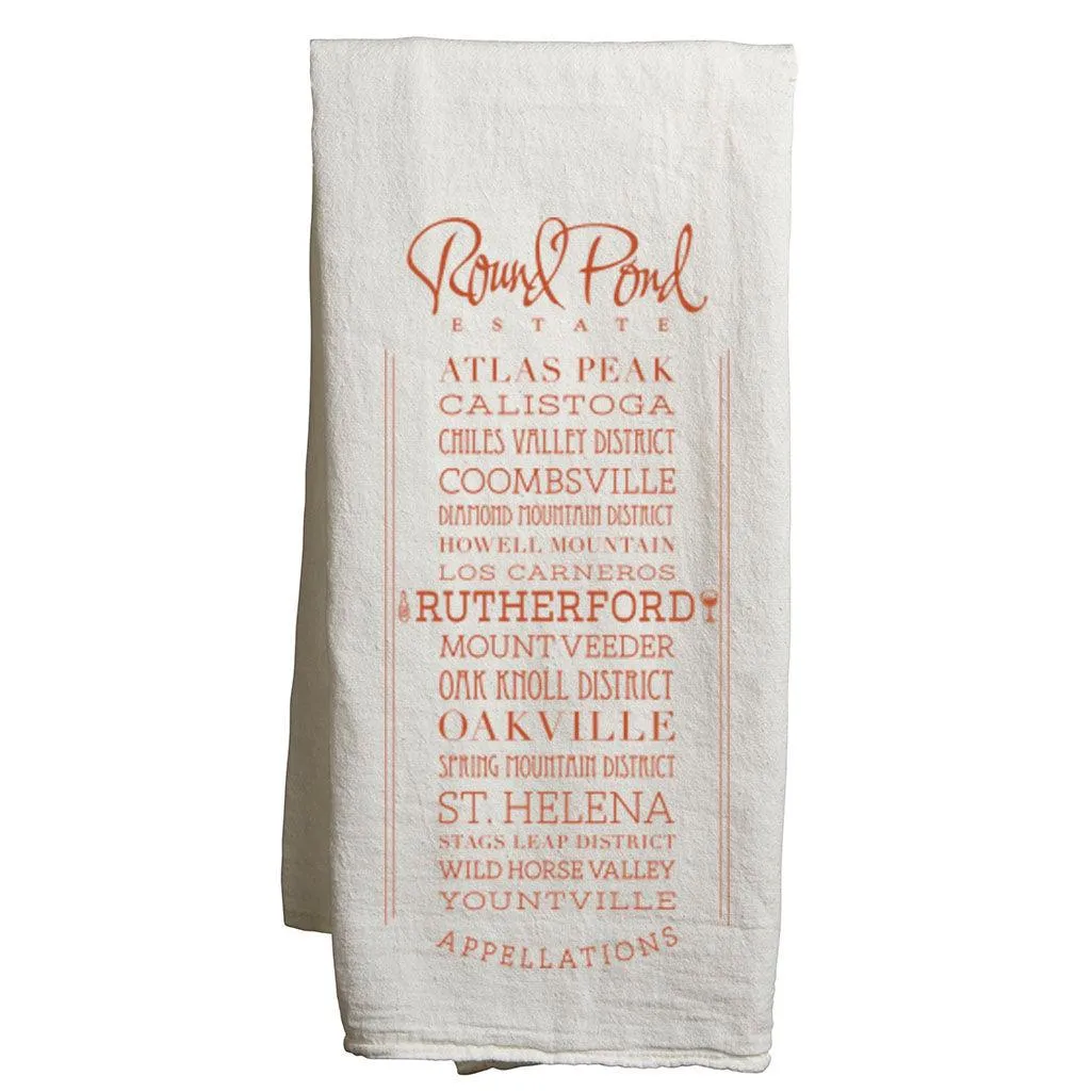 Flour Sack Tea Towels in a Customizable Appellations Design