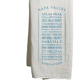 Flour Sack Tea Towels in a Customizable Appellations Design