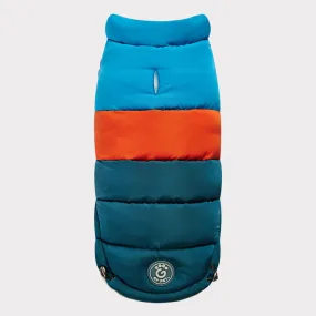 GF Pet Color Block Puffer - Dark Teal for Dogs