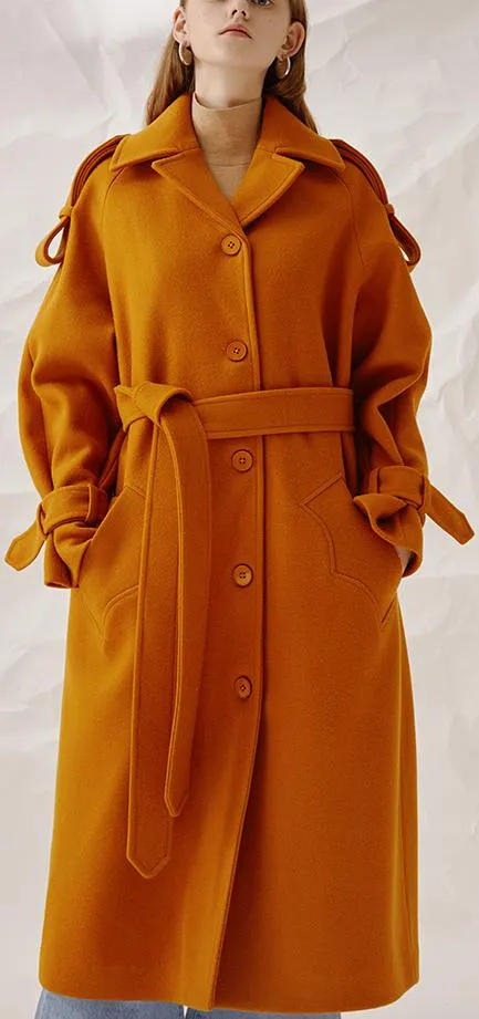 Ginger Single-Breasted Wool Coat