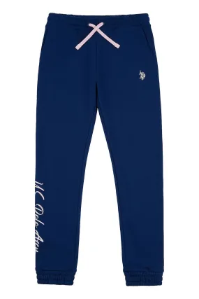 Girls Slim Joggers in Medieval Blue