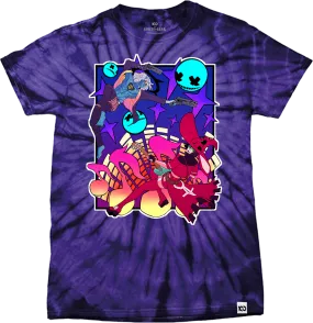 GUILTY GEAR - 'Happy Chaos vs I-No' T-Shirt - Purple Tie Dye Exclusive