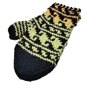 Hand-Knitted Afghani Wool Blend Mittens (Adult)