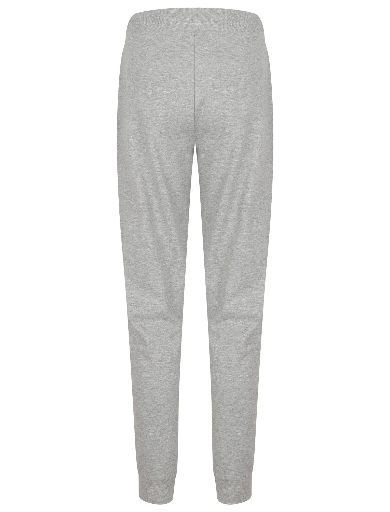 Harmony Loopback Fleece Cuffed Joggers In Light Grey Marl - Tokyo Laundry