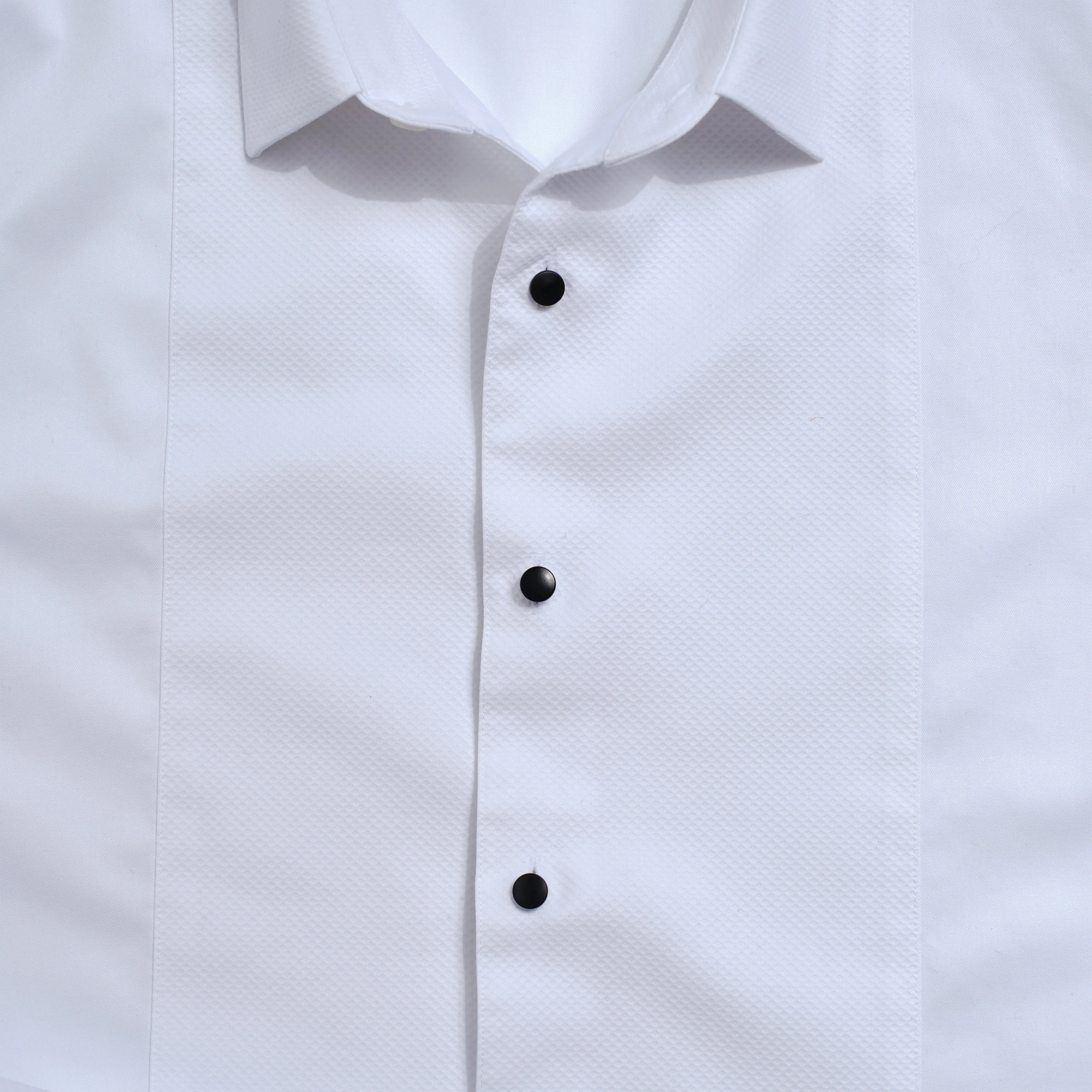 Herringbone Tuxedo White Pique Bib Dress Shirt