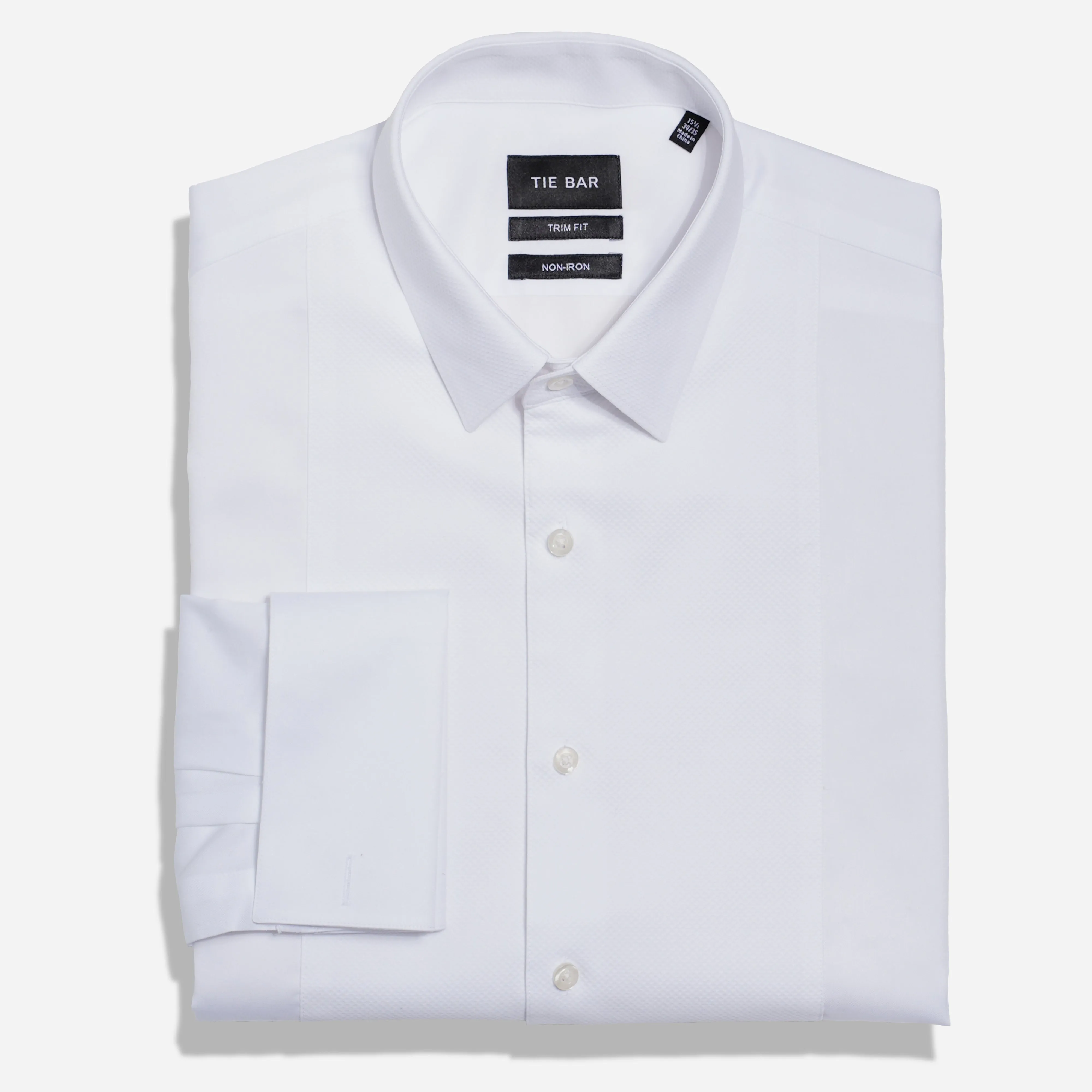 Herringbone Tuxedo White Pique Bib Dress Shirt