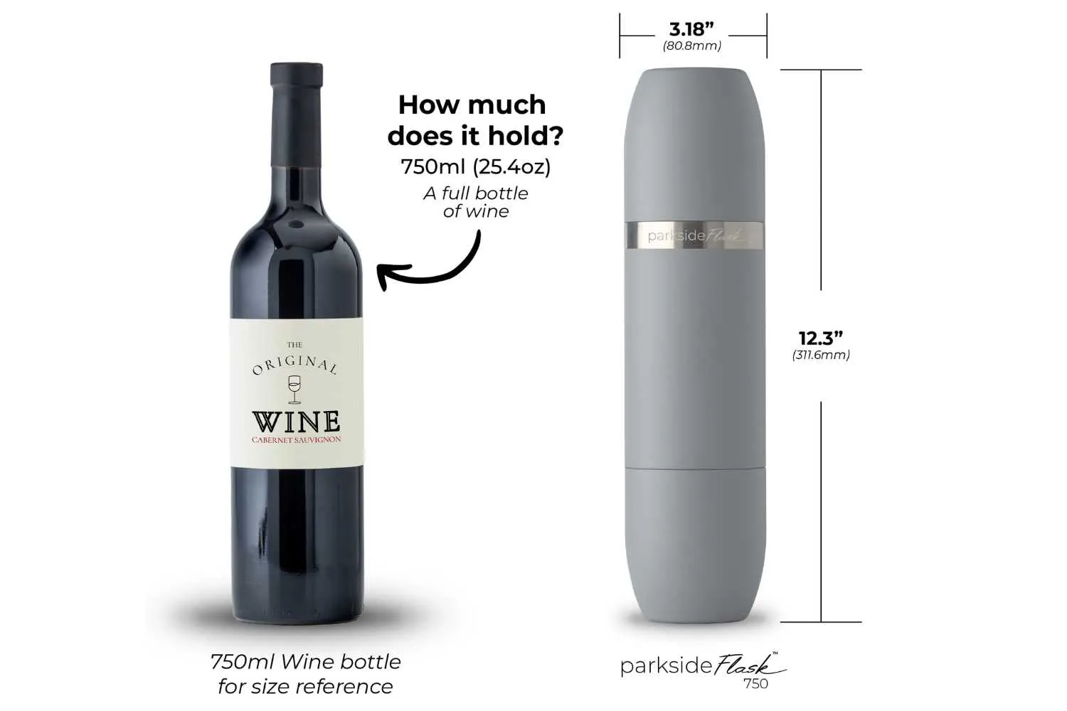 High Camp Wine Flask and Tumblers |  Parkside Flask™ 750