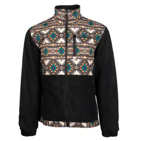 Hooey Men's Brown & Tan Aztec Fleece Jacket