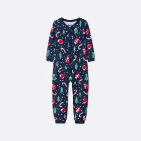 Kids' Blue Christmas Pattern Overall Christmas Pyjamas